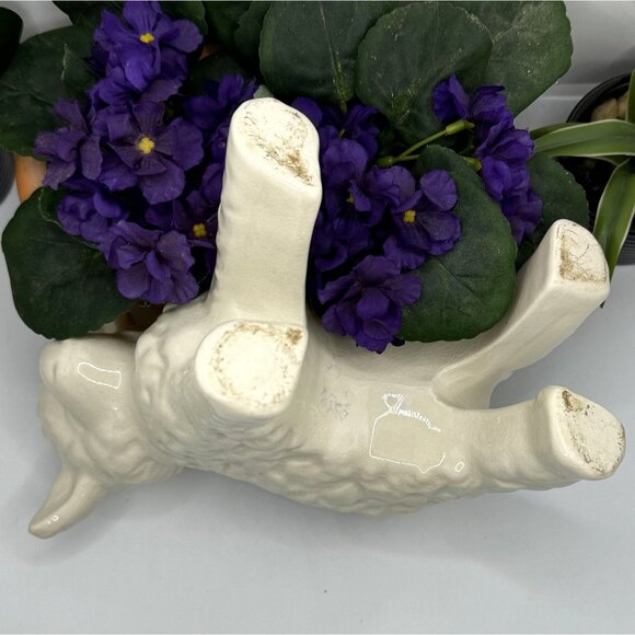 Vintage MCM Ceramic Baby Lamb Planter - Picture 8 of 8